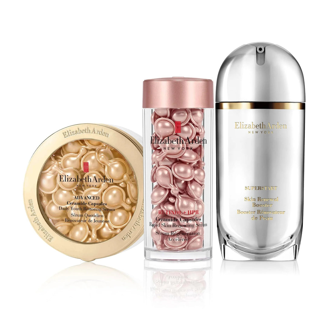 Retinol + HPR Ceramide Capsules Serum, Advanced Ceramide Capsules Daily Youth Restoring Serum & SUPERSTART Skin Renewal Booster
