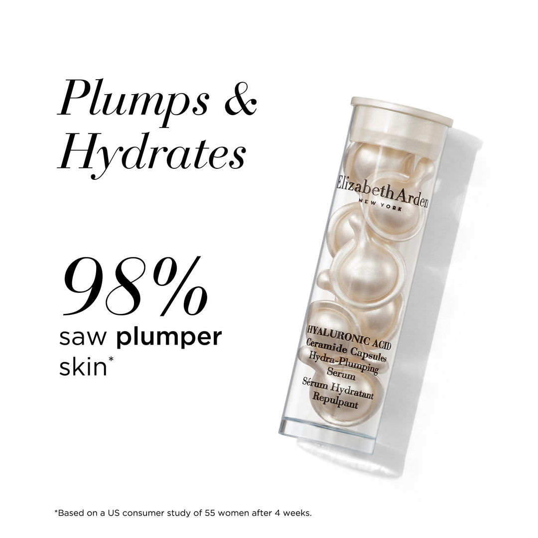 Elizabeth Arden UK Smooth, Repair & Firm 4 -piece Holiday Gift Set, Hyaluronic Acid Ceramide Capsules Claims