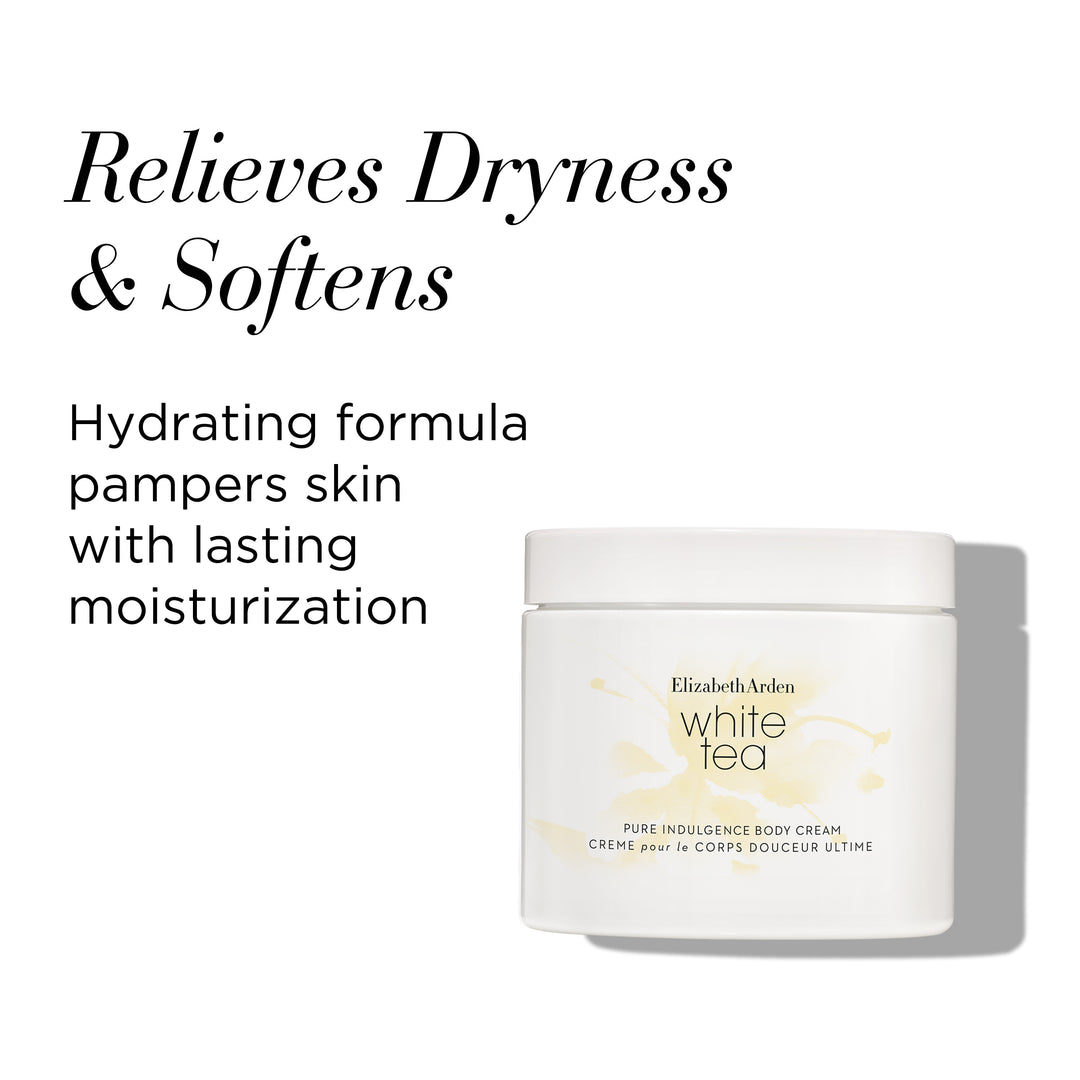 White Background Showing White Tea Body Cream and Benefits