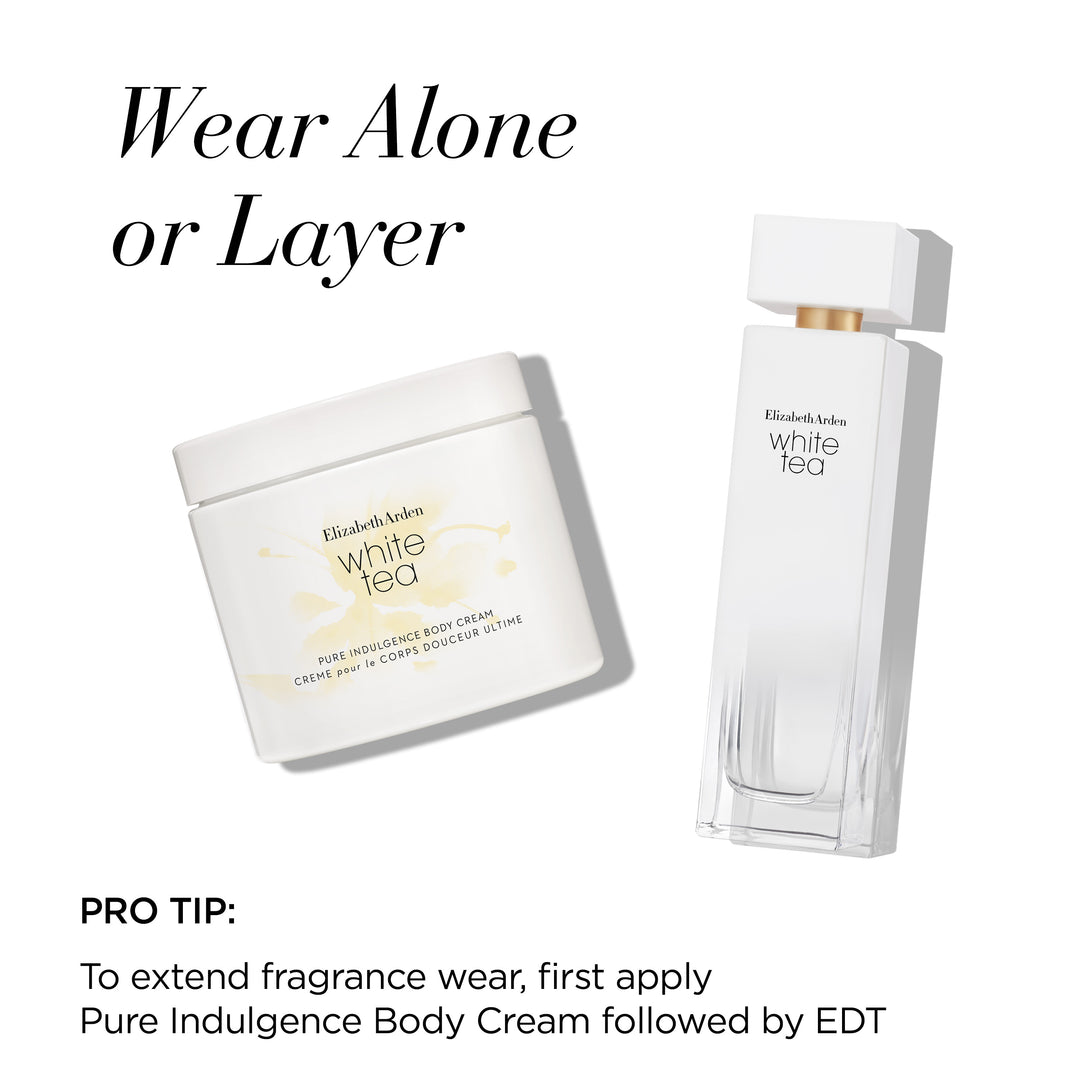 White Tea Fragrance and Body Cream Pictured with White Background