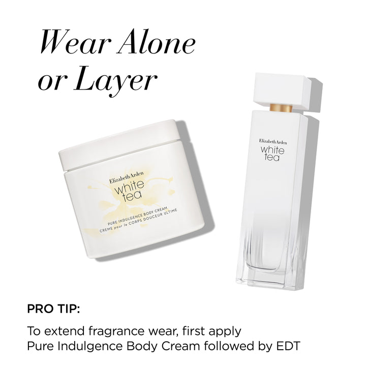 White Tea Fragrance and Body Cream Pictured with White Background