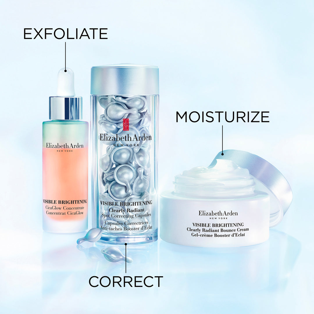 Elizabeth Arden UK Visible Brightening Clearly Radiant Spot Correcting Serum Capsules - recommended skincare routine with the product