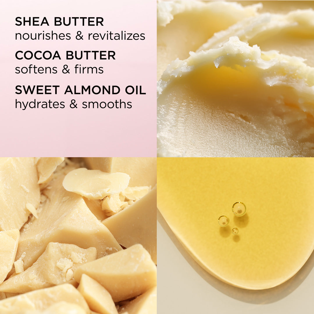 Eternal Aura Body Balm with shea butter, cocoa butter and sweet almond oil ingredients 