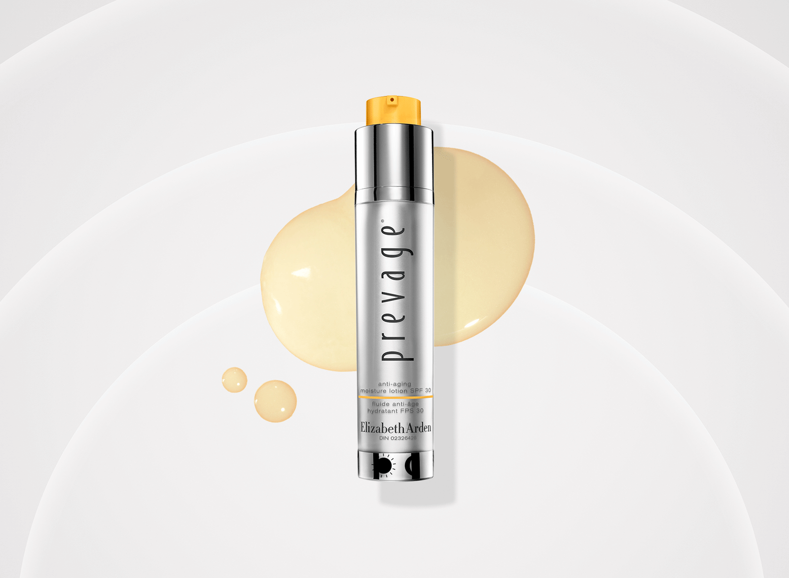Prevage lotion with texture swipe with benefits copy "98% felt hydration and moisture and 95% saw more even skin tone and texture"