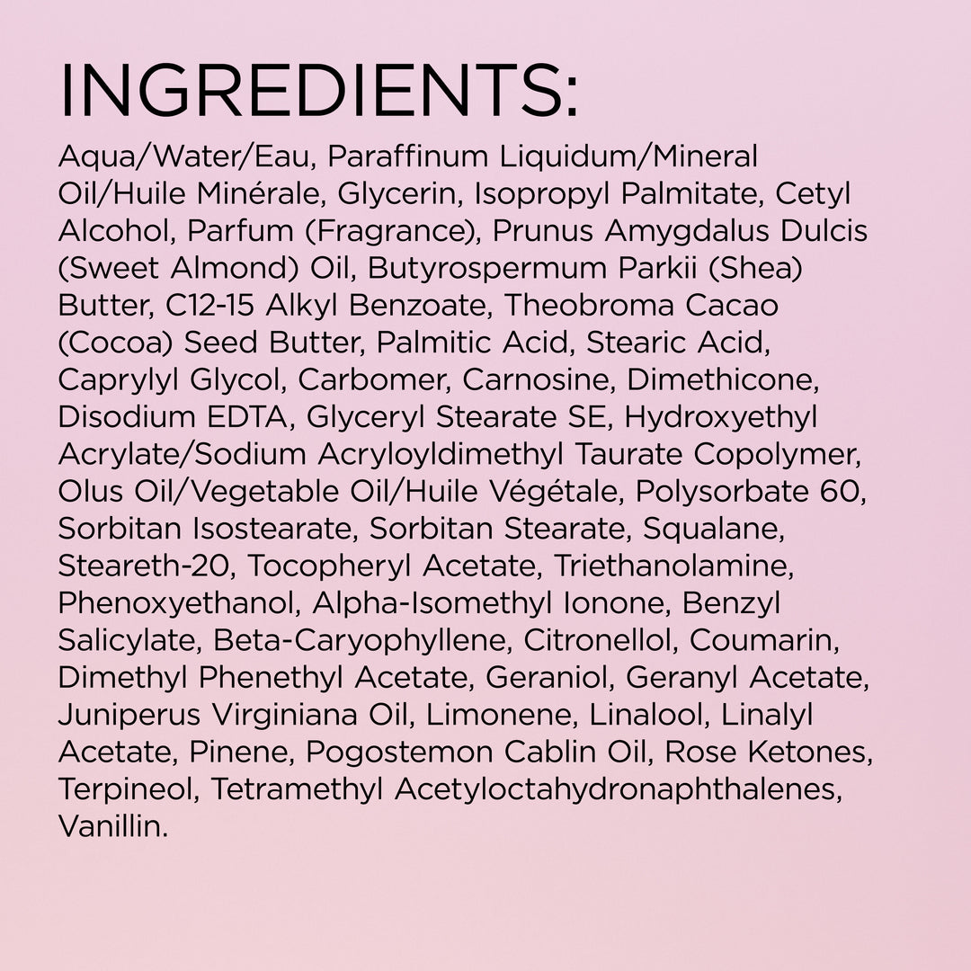 Ingredients list for Elizabeth Arden Eternal Aura Body Balm moisturiser