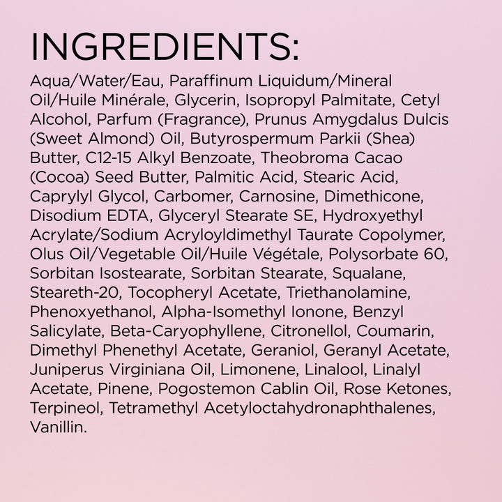 Ingredients list for Elizabeth Arden Eternal Aura Body Balm moisturiser