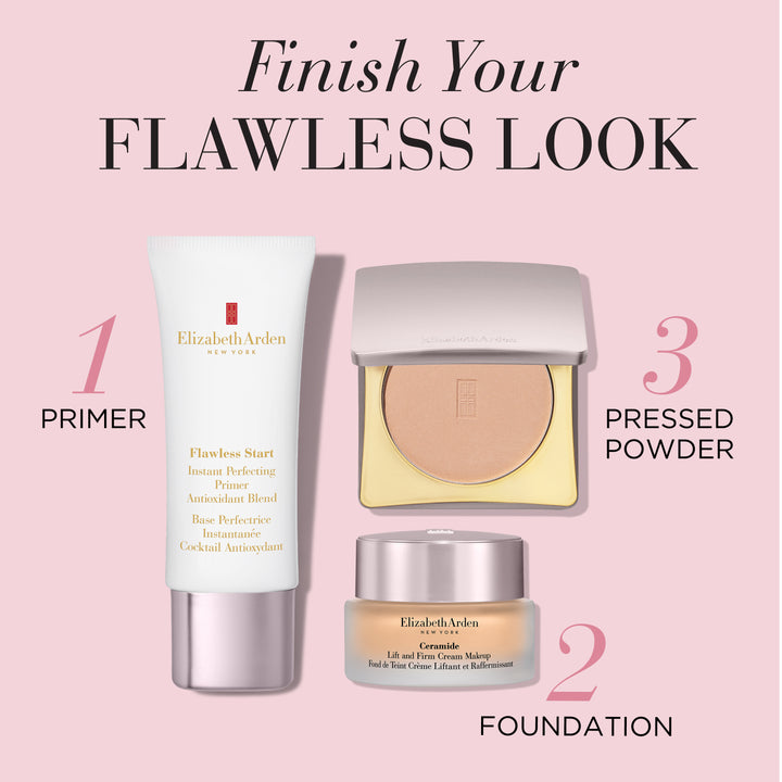 Elizabeth Arden UK Flawless Finish Skincaring Pressed Powder, Makeup Regimen