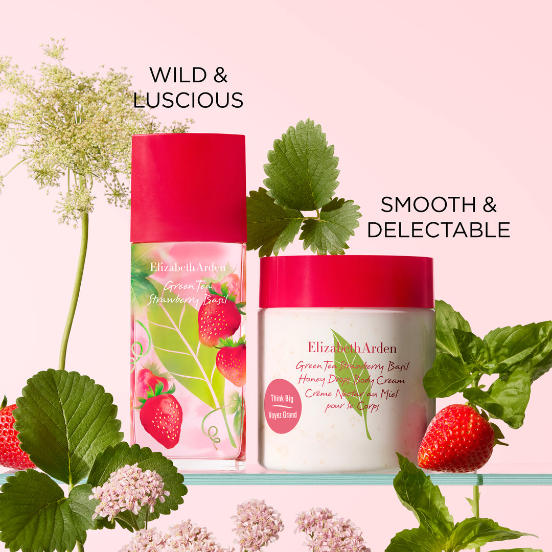 Green Tea Strawberry Basil Honey Drops Body Cream