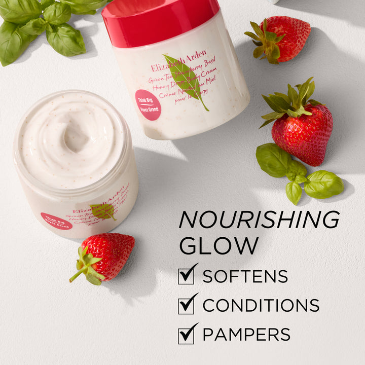 Green Tea Strawberry Basil Honey Drops Body Cream