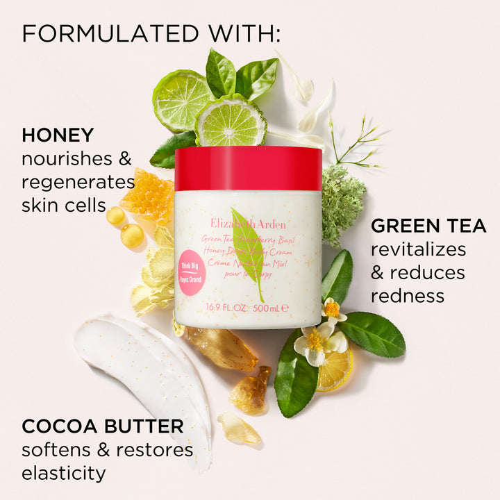 Green Tea Strawberry Basil Honey Drops Body Cream