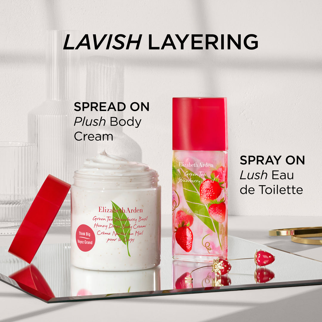 Green Tea Strawberry Basil Honey Drops Body Cream