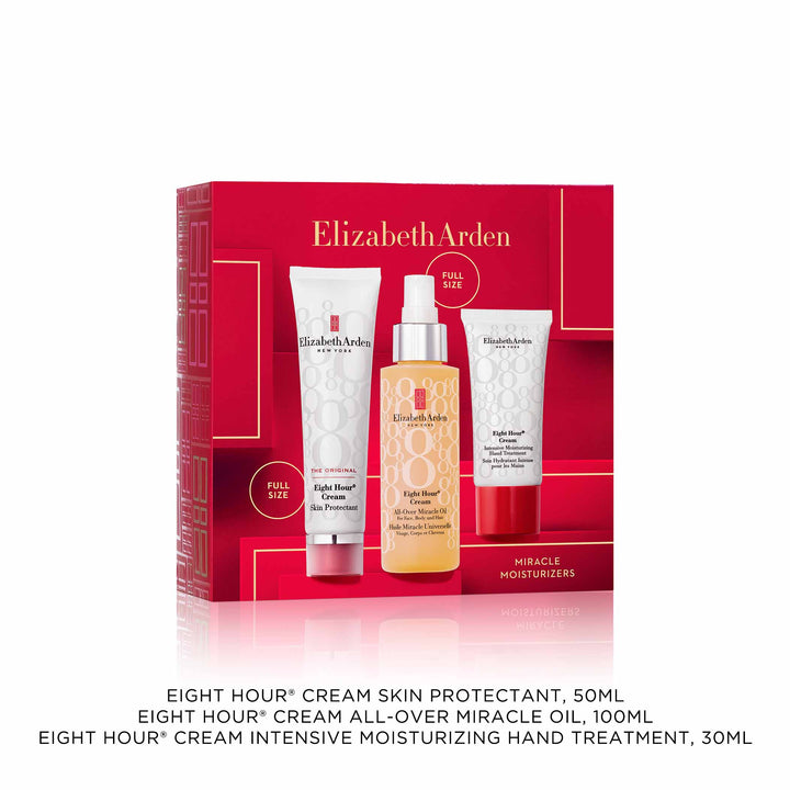 Elizabeth Arden UK Eight Hour Miracle Holiday Gift Set, Skin Protectant, Miracle Oil & Hand Treatment, Product Image