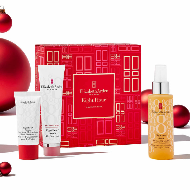Elizabeth Arden UK Eight Hour Miracle Holiday Gift Set, Skin Protectant, Miracle Oil & Hand Treatment, Product Image