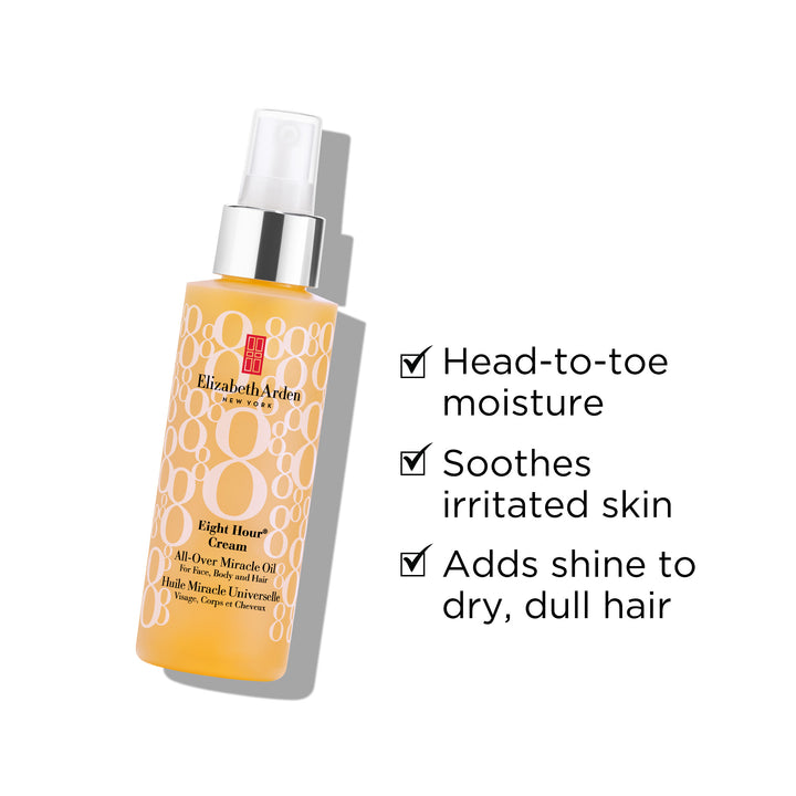 Elizabeth Arden UK Eight Hour Miracle Holiday Gift Set, Skin Protectant, Miracle Oil & Hand Treatment, Benefits