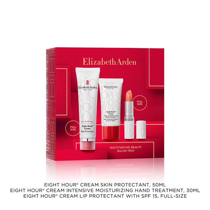 Elizabeth Arden UK Eight Hour Nourishing Skin Essentials 3-piece Set, Skin Protectant, Hand Treatment, and Lip Protectant SPF 15