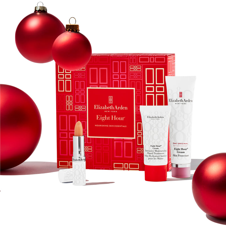 Elizabeth Arden UK Eight Hour Nourishing Skin Essentials 3-piece Set, Skin Protectant, Hand Treatment, and Lip Protectant SPF 15