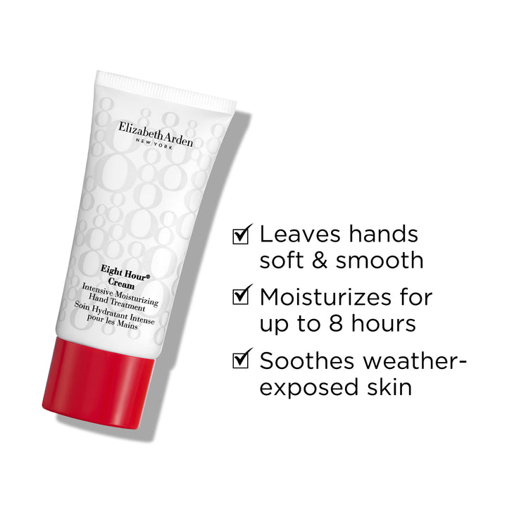 Elizabeth Arden UK Eight Hour Nourishing Skin Essentials 3-piece Set, Skin Protectant, Hand Treatment, and Lip Protectant SPF 15, Benefits