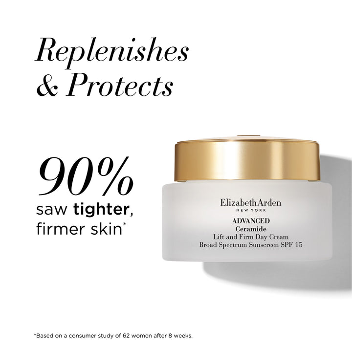 Elizabeth Arden UK Uplifting Moments Advanced Ceramide Skincare 3-piece Holiday Gift Set, Lift & Firm Day Cream SPF 15 Claims