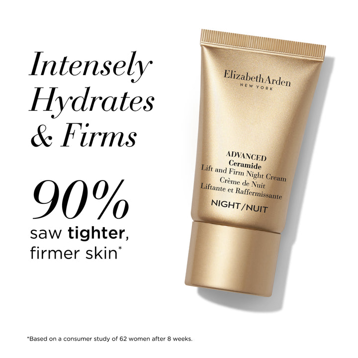 Elizabeth Arden UK Uplifting Moments Advanced Ceramide Skincare 3-piece Holiday Gift Set, Lift & Firm Night Cream Claims