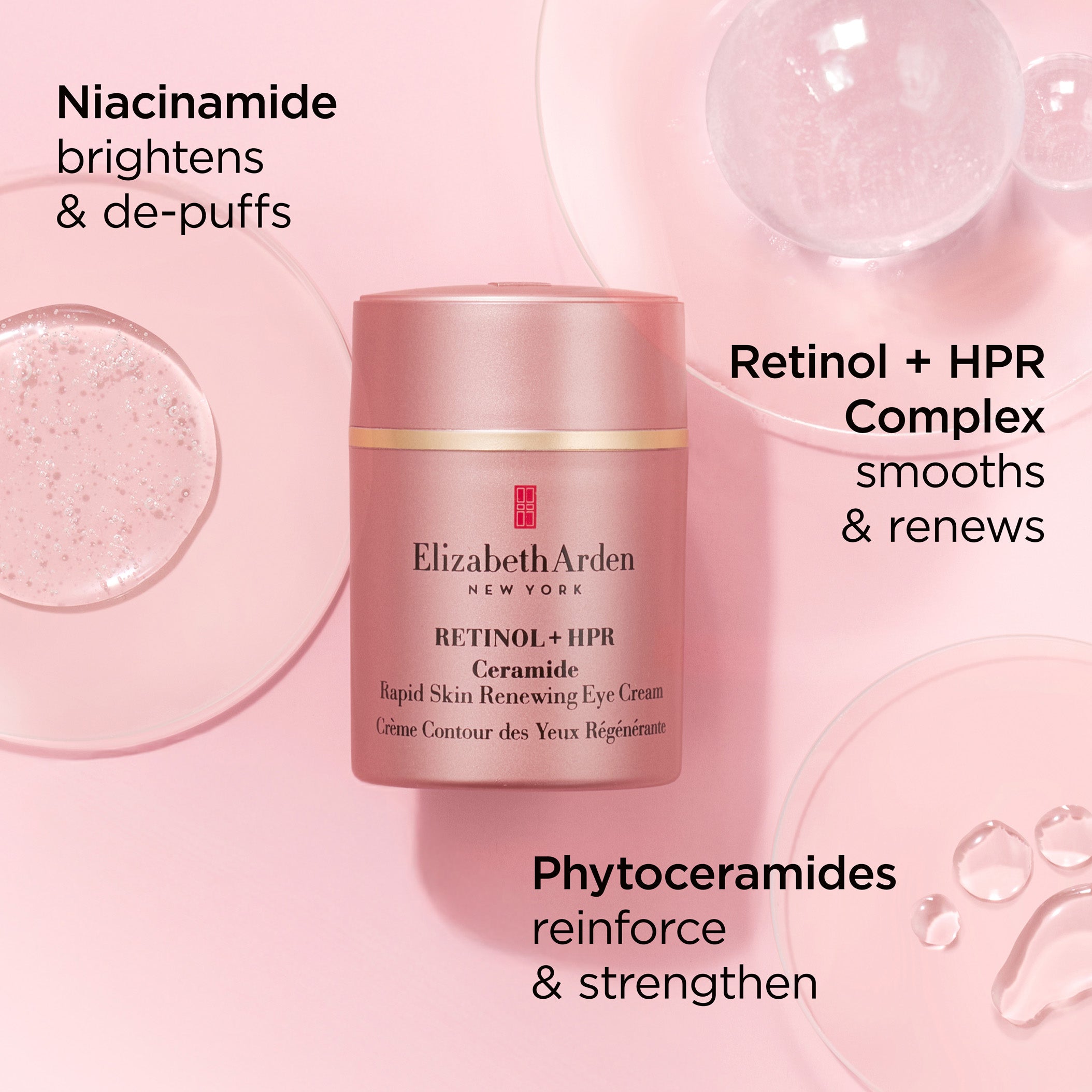 Elizabeth Arden Retinol Ceramide アイクリーム Retinol + HPR Ceramide Rapid Skin Renewing Eye Cream | Elizabeth