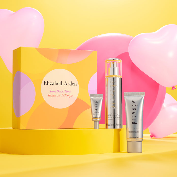 Prevage Set Box with Yellow & Pink Background