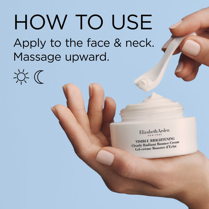 Elizabeth Arden UK Visible Brightening Clearly Radiant Bounce Cream How to use