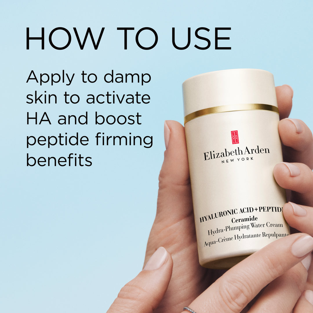 How to use Hyaluronic Acid + Peptides Ceramide Hydra-Plumping Water Cream