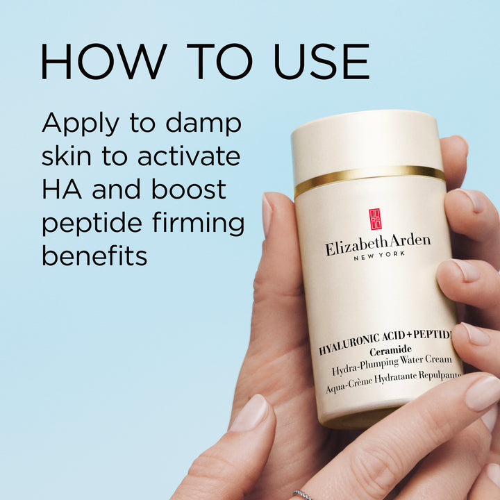 How to use Hyaluronic Acid + Peptides Ceramide Hydra-Plumping Water Cream
