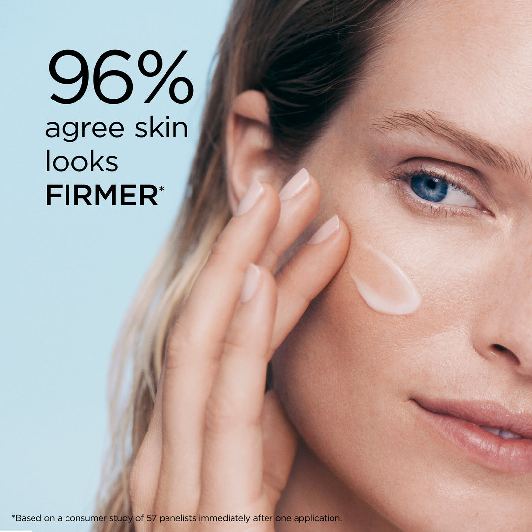 Hyaluronic Acid + Peptides Ceramide Hydra-Plumping Water Cream claims: 96% agree skin looks firmer