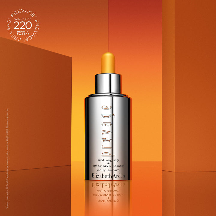 PREVAGE® Anti-Ageing + Intensive Repair Daily Serum Orange Background